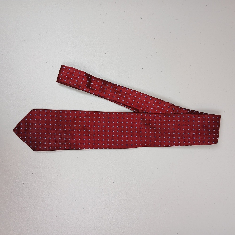Brooks Brothers Necktie Mens OS Red Silk Geometric Woven 346 Collection Office